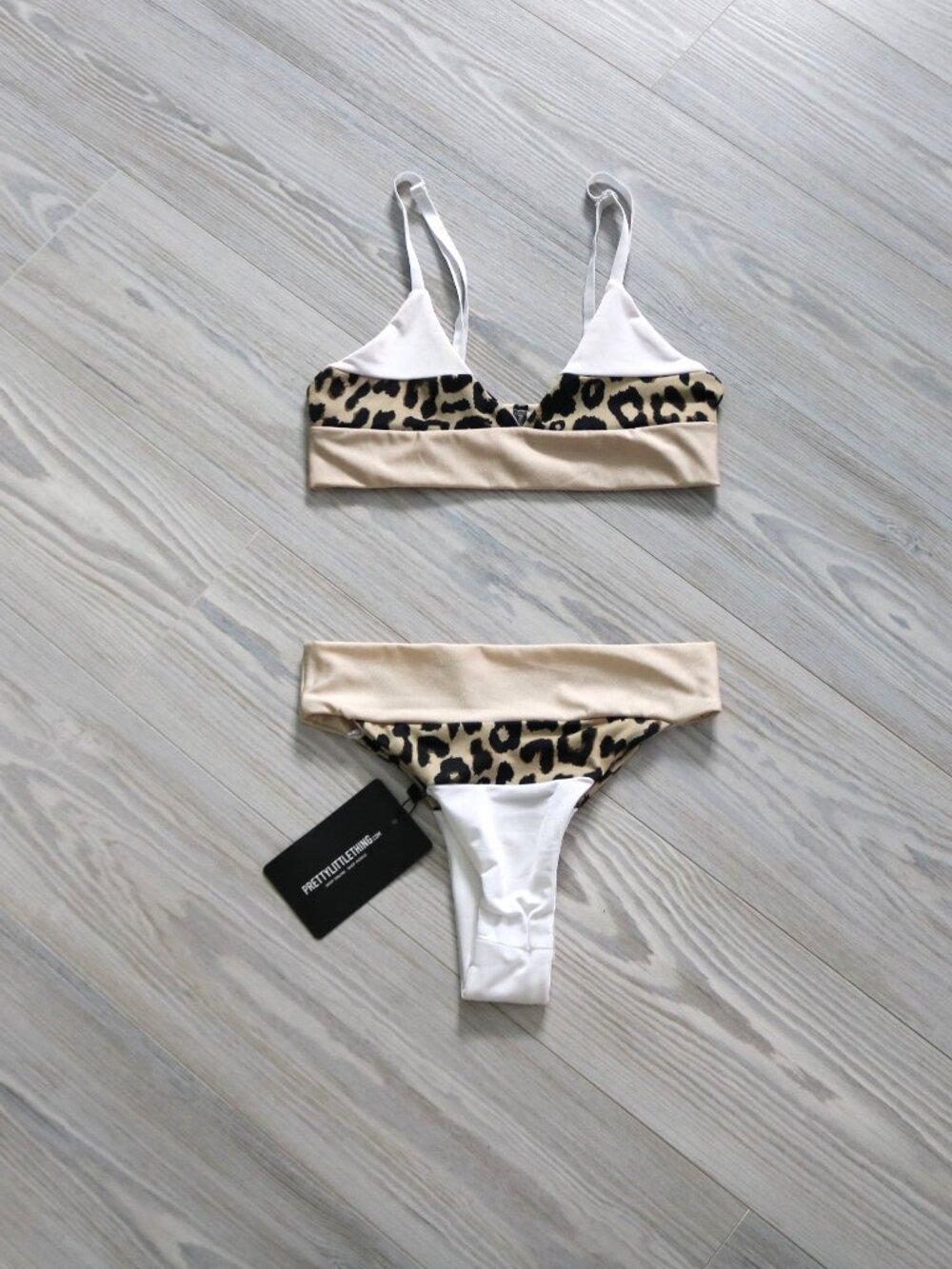 Leopard Print Bikini Set PRETTYLITTLETHING Women’s 4 Summer Resortwear NEW